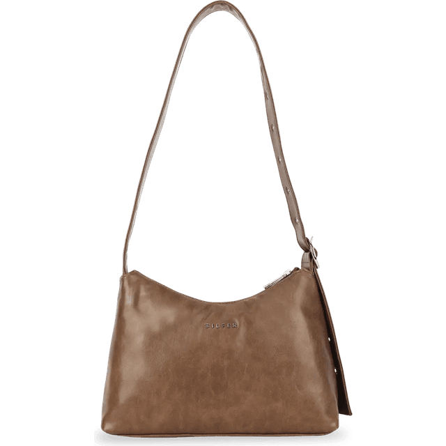 Silfen Studio Ulrikke Crossbody Bag High Shine Textured PU - Brun