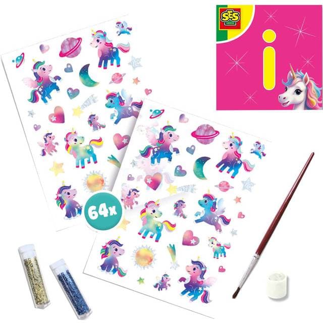 SES Creative Tattoos And Glitter Enhjørning S14724