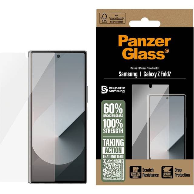 PanzerGlass Samsung Galaxy Z Fold7 Ultra-Wide Fit Skærmbeskyttelsesglas Gennemsigtig