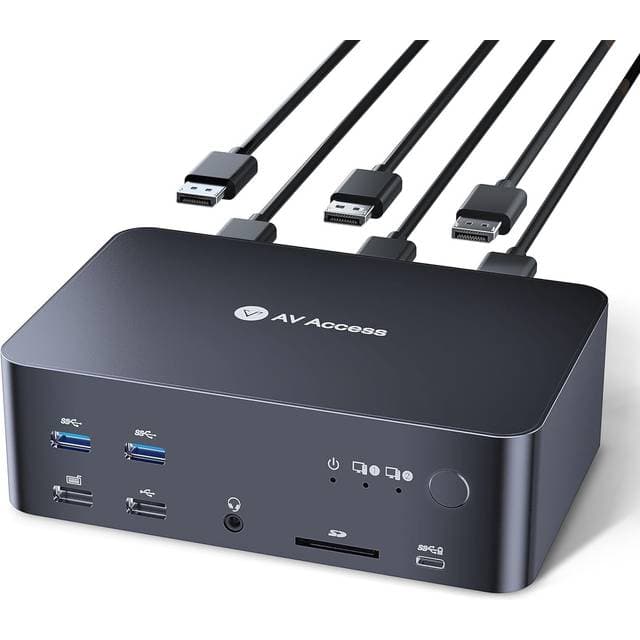 AV Access Dockingstation KVM Switch 2 Til 3 DP