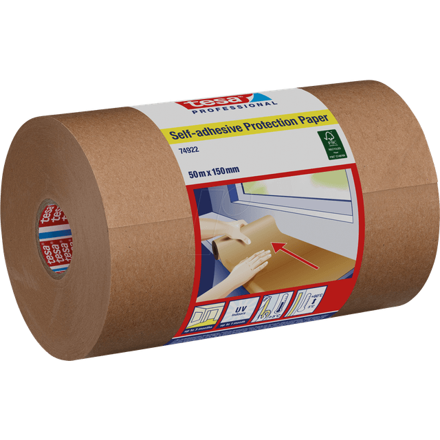 TESA Selvklæbende Afdækningspapir 50 m x 15 cm