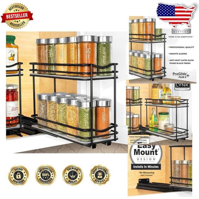 Lynk Professional Pull Out Spice Rack Organizer