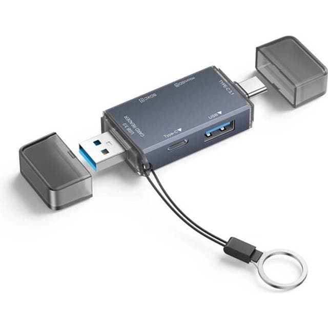 4-i-1 SD Kortlæser USB USB-C