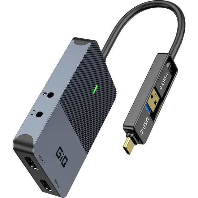 Nordic DisplayLink 1 til 4 Dockingstation USB-A USB-C