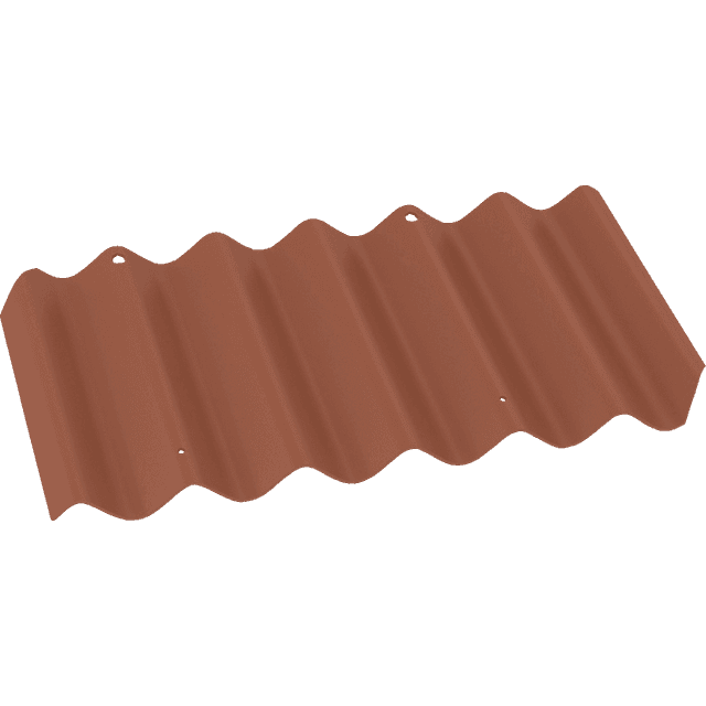 Swisspearl Bølgeplade B7 HJ HU Teglrød 1100x570 mm
