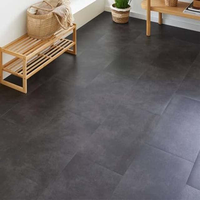 Vinylboden Selbstklebend 4.46 m² Anthrazit