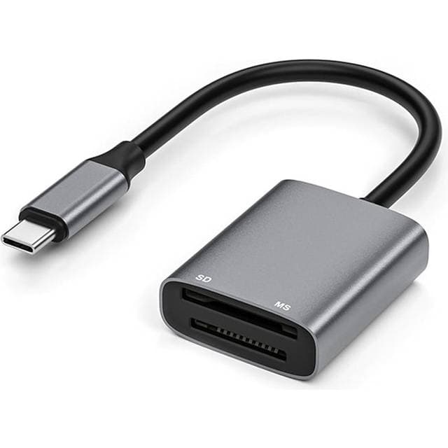 Nordic USB-C Kortlæser 2 Slots SD MS UHS-I