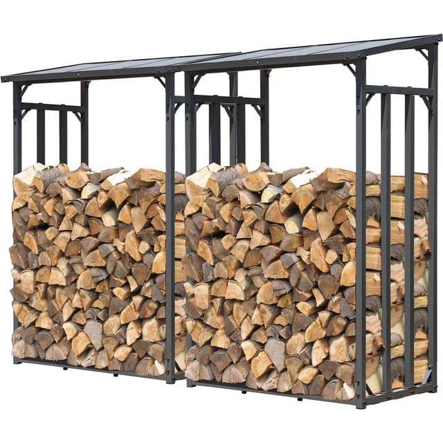 Quick Quick Star Metall Kaminholzregal Anthrazit 185cm