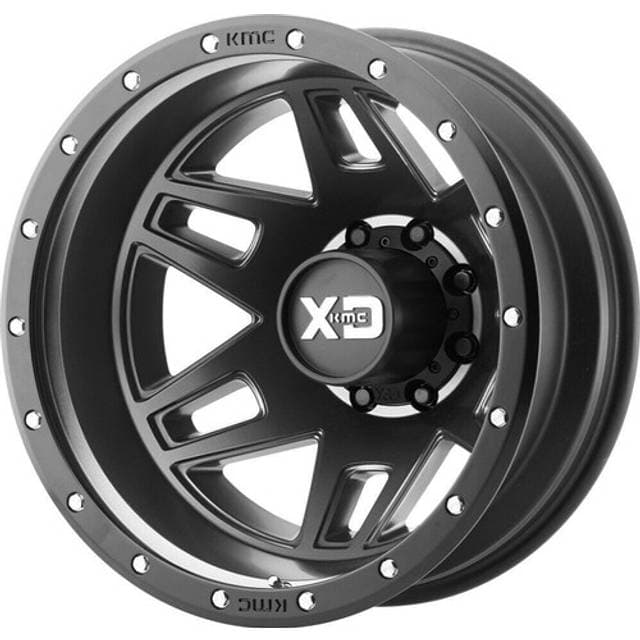 KMC XD XD130 Machete Dually Matte Gray Black Ring