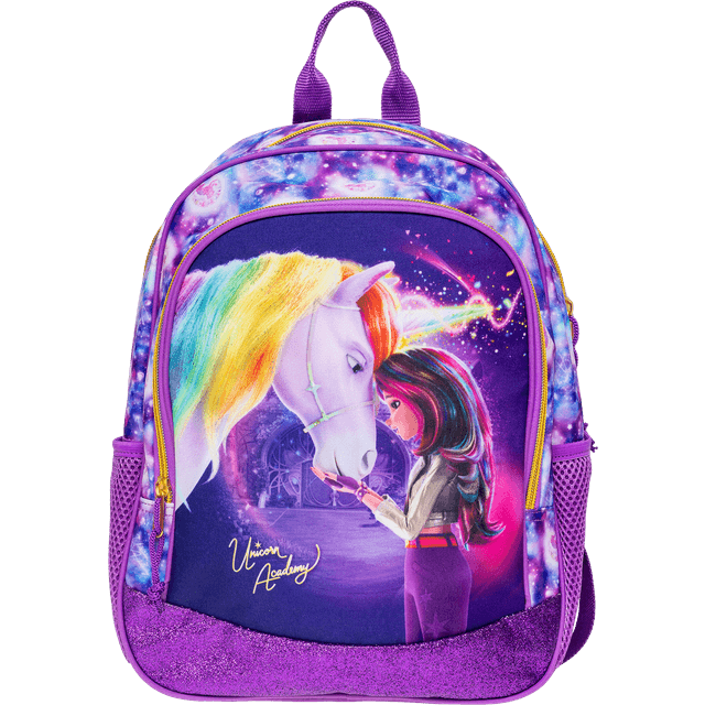 Unicorn Academy Medium Rygsæk 10 L - Lilla/Glitter