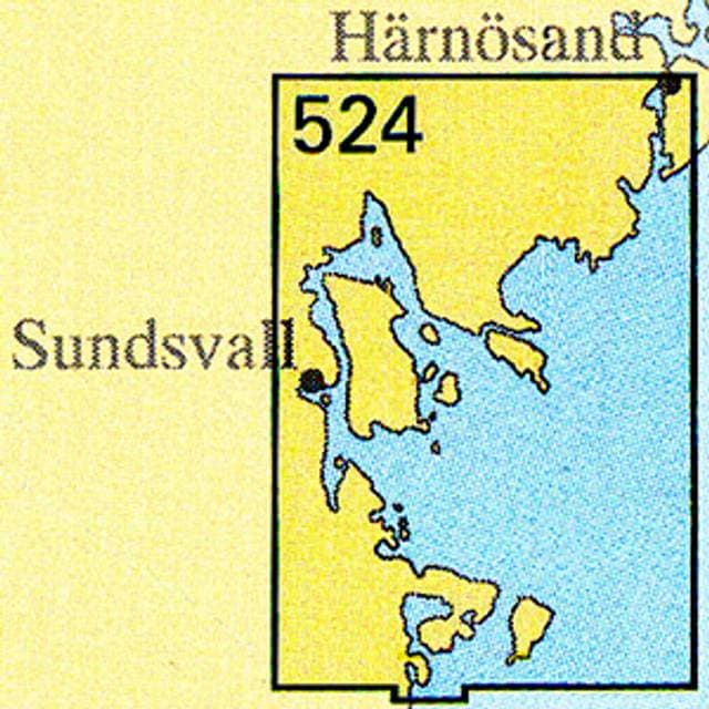 Sjöfartsverket Skærgårdskort 524 Brämön Härnön