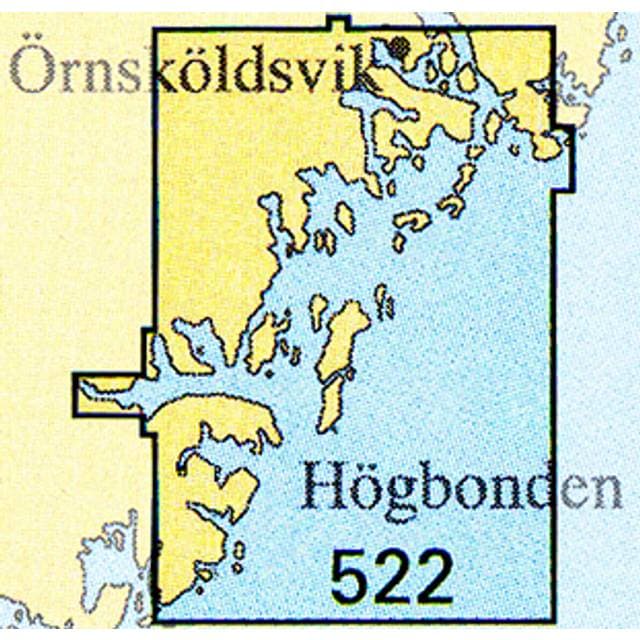 Sjöfartsverket Skærgårdskort 522 Högbonden Örnsköldsvik