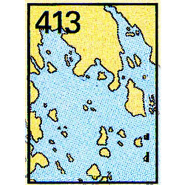 Sjöfartsverket Skærgårdskort 413 Hindersöharun Töre