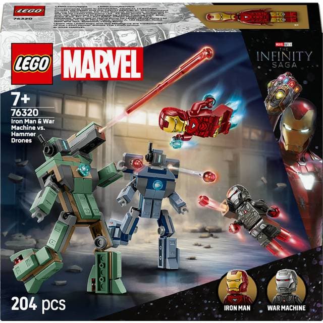 LEGO Super Heroes Marvel 76320 Iron Man og War Machine mod Hammer-droner