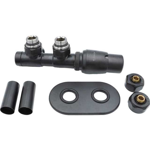 Hill Ceramic Termostat Ventil Handdukstork Silia Grå Titanium Matt