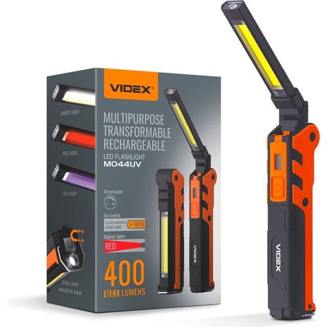 Videx Multifunktionel Genopladelig LED Lommelygte Neutral