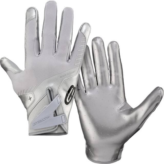 Grip Boost Solid Stealth 6.0 Football Gloves Chrome 2XL