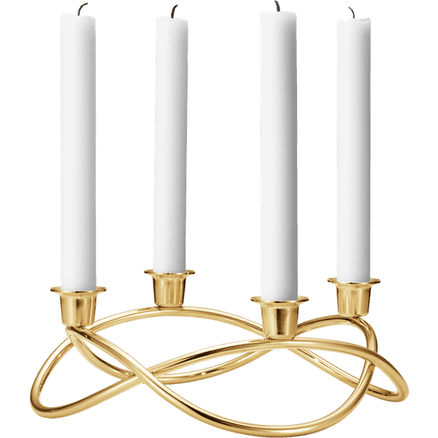 Georg Jensen Season Lysestage 26 cm Guld Julelysestage 26cm
