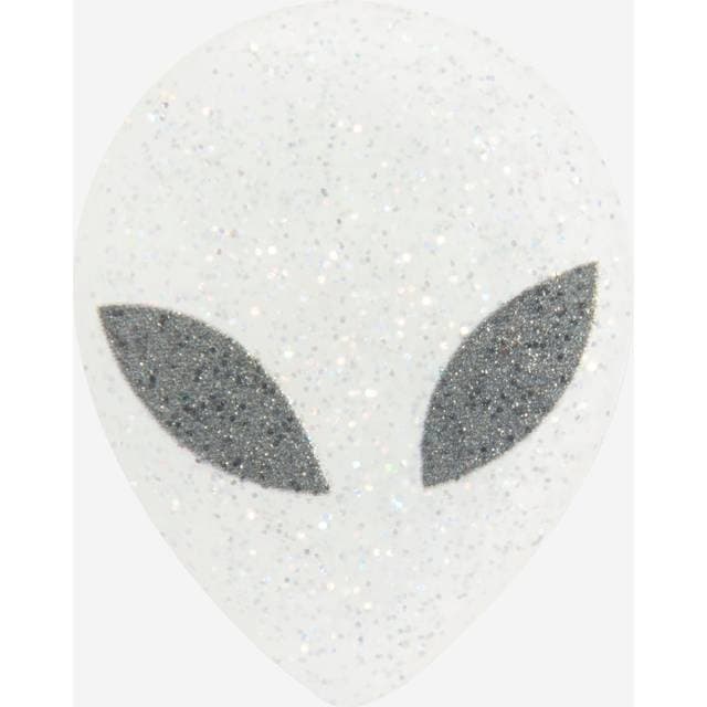 Crocs Kids Glitter Alien Head Jibbitz Charm - Silver