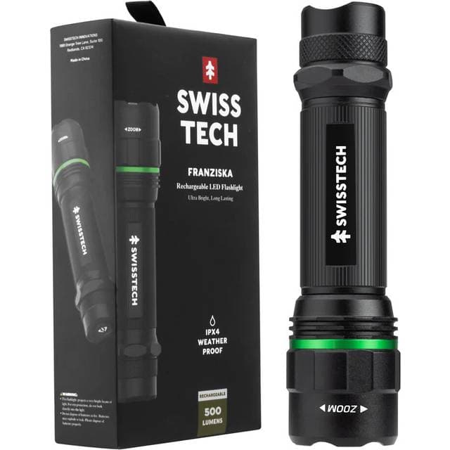 Swiss Tech Franziska Genopladelig Lommelygte 500 lm