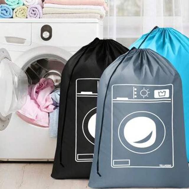 Shein Large Capacity Drawstring Laundry Bag Heavy Duty - Multicolor