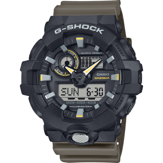 Casio G-Shock GA-710TU-1A3ER Herre 53 mm Analog Kvarts Mineralglas Black 30 mm