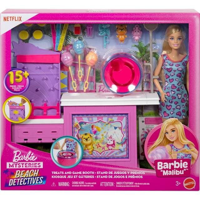 Barbie Mysteries: Beach Detectives Treats and Game Booth with "Malibu" Doll