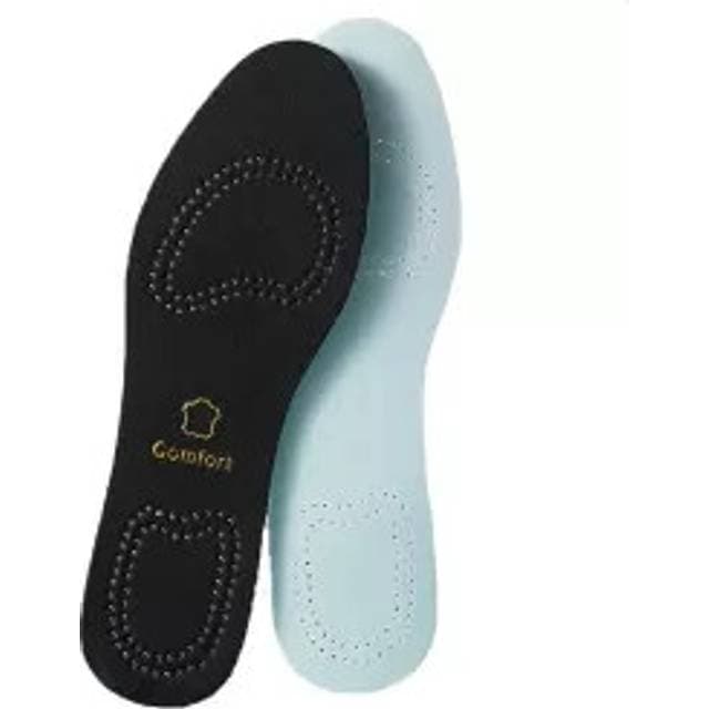 INF Schwarze Leder Einlegesohlen Echtes Latex Komfort