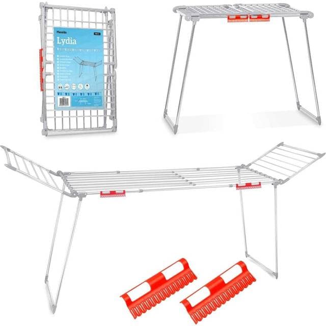 B2X Taitettava Kuivausteline Lydia 27 m Ruostumatonta Terästä