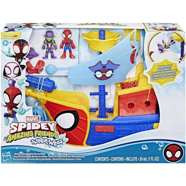 Hasbro Spiderman Spidey Water-Webs Bubble Pirate Ship