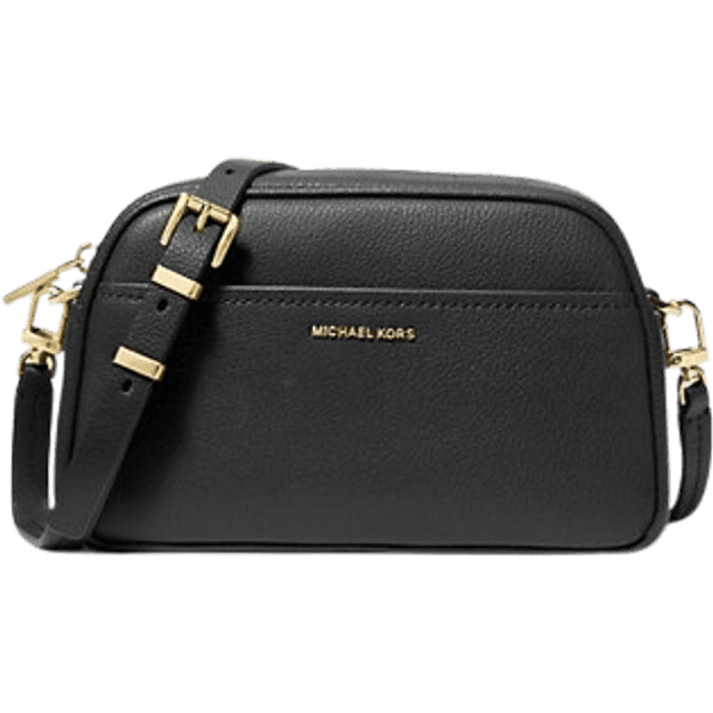 Michael Kors Elegant Jet Set Lædertaske Med Lynlås - Sort