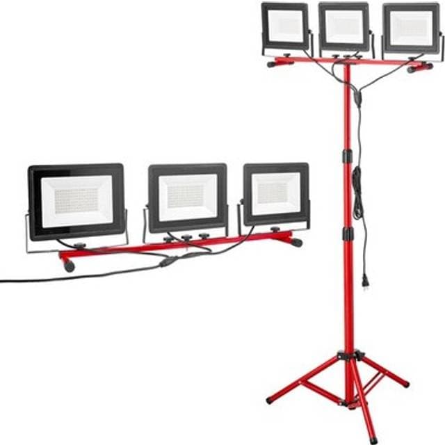 VEVOR LED Arbejdslampe Med Stativ Trehoveder 21000 Lumen