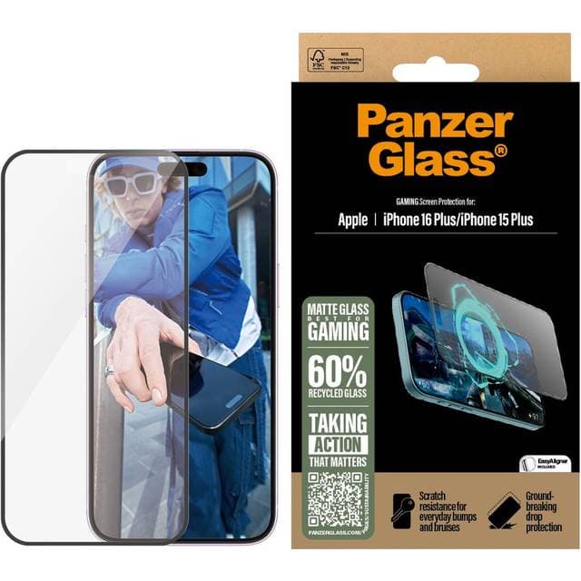 PanzerGlass PANZERGLASS GAMING SKÆRMBESKYTTELSE IPHONE '24 6.7 ULTRA-WIDE FIT