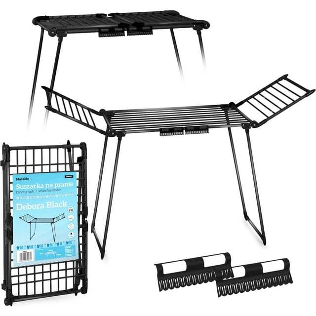 B2X Kokoontaitettava Kuivausteline Debora - Musta