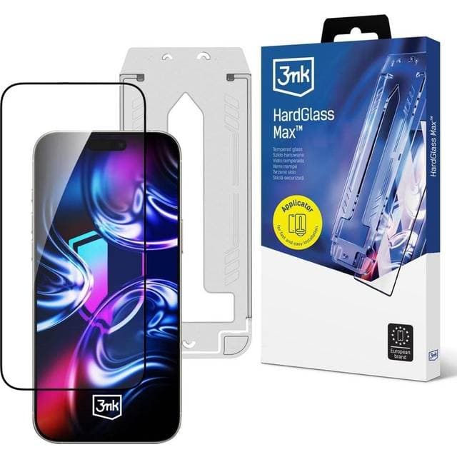 3mk HardGlass Max Hærdet Glas Med Applikator iPhone 16 Pro 17