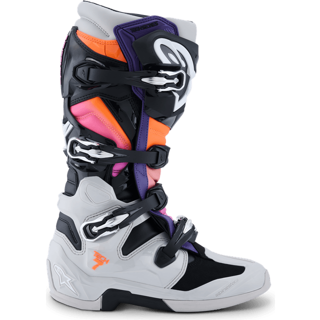 Alpinestars Crossstøvler Tech 7 - Sort/Grå/Orange/Magenta Herre