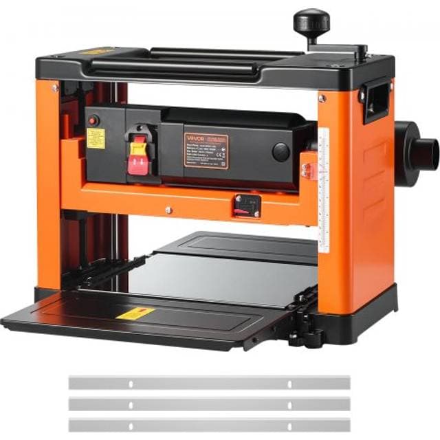 VEVOR Tykkelseshøvl Trebladet 330 mm Bredt Arbejdsbord