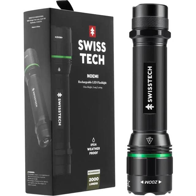 Swiss Tech Noemi 2000lm Genopladelig Lommelygte