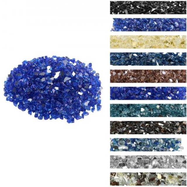 VEVOR Brandglas 35 lbs 15 88 kg Højtemperaturbestandige Pejsesten