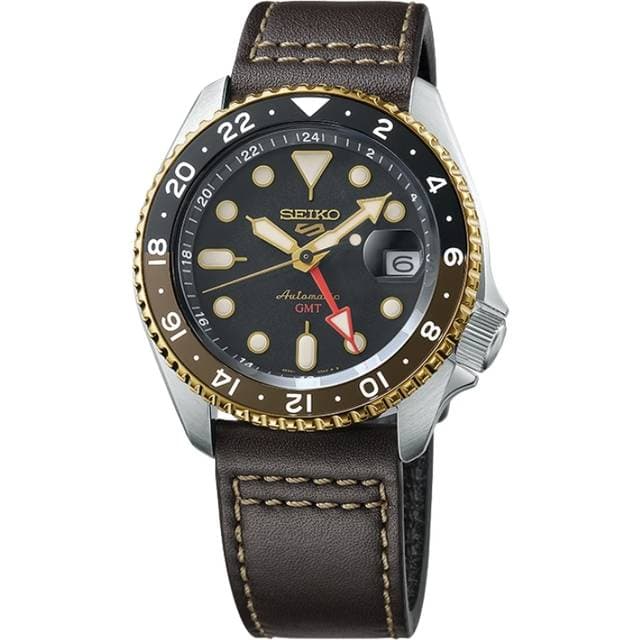 Seiko 5 Sports Automatisk GMT 43 mm Analog Hardlex Mineralglas