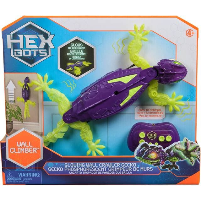 Spin Master Hex Bots Wall Crawler Gecko Selvlysende