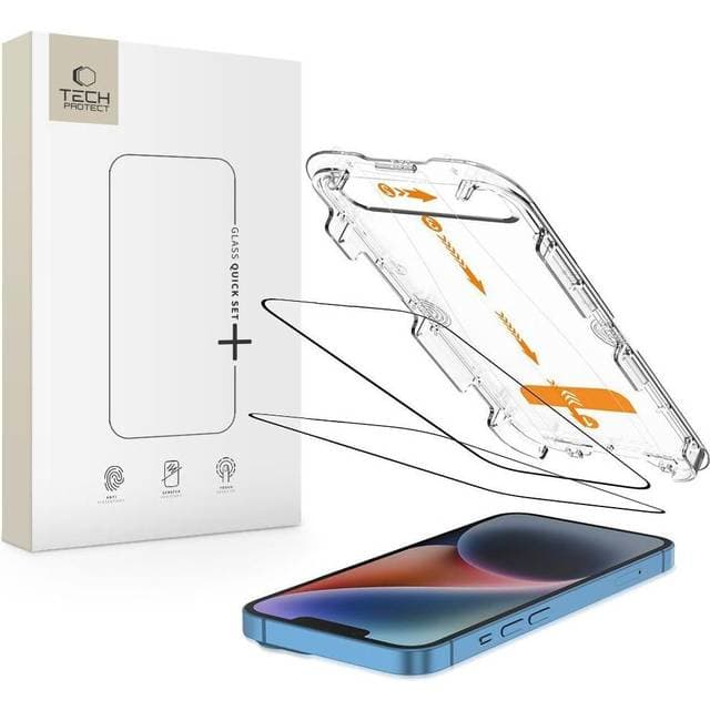 Tech-Protect Quick Set Plus Hæmt Glas 2-Pakke iPhone 13