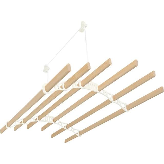 MonsterShop Clothing Airer Ceiling Pulley Ivory 2.4m
