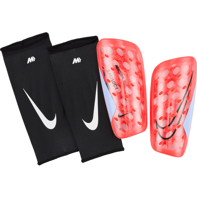 Nike Mercurial FlyLite SuperLock Fodboldbenskinner Dame - Rød/Blå/Sort