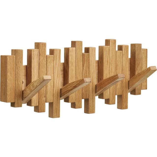 House Nordic Caltra Knagerække Egetræ Natur 3X40X18 Cm Tøjkrog