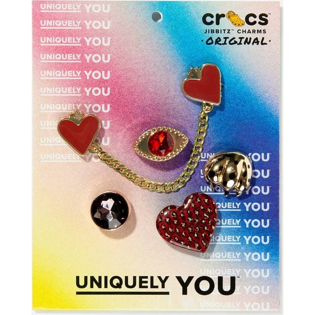 Crocs Girls Leopard and Gold Jibbitz 5 Pack