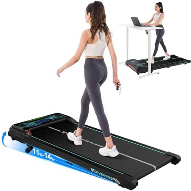 Citysports Laufband Walking Pad LED Anzeige Lichteffekt - Green