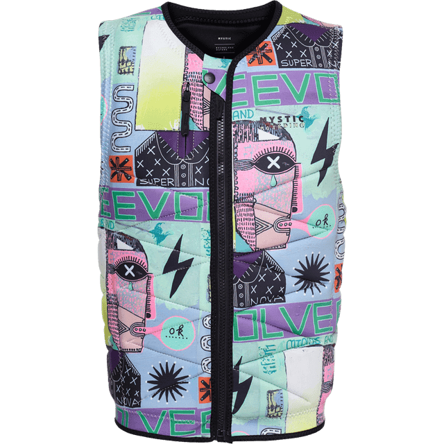Mystic Herre Outlaw Front Zip Wake Impact Vest - Brown