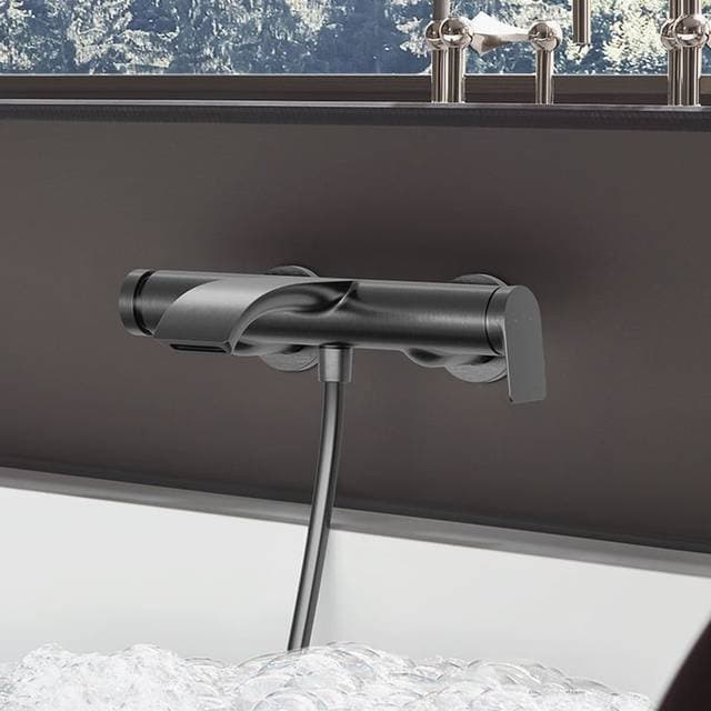 Hansgrohe Vivenis Badekarsarmatur Børstet Sort Krom