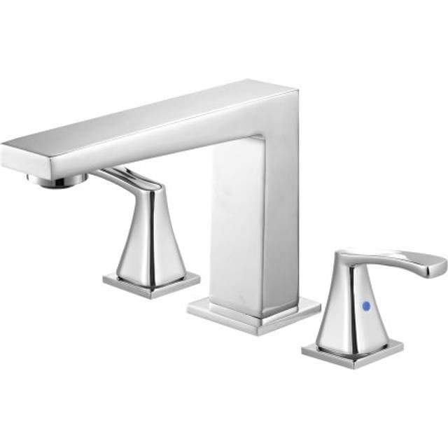 VEVOR Romersk Badekarsarmatur 3-Huls Vandfalds Sølv